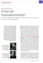 Krisen als Innovationsmotor? - Die Covid-19-Pandemie als Treiber für Transformation und Innovation im kommunalen Krisenmanagement